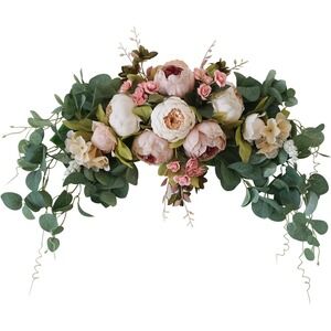 WANNA CUL 30 Inch Artificial Flower Arrangement Rose Bud Greenery Floral Decor